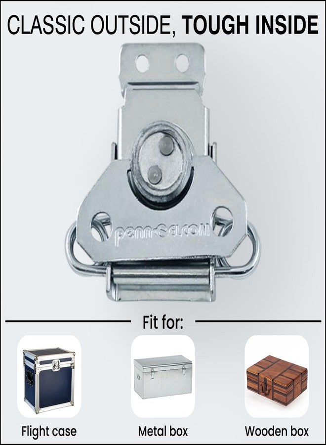 Penn Elcom Medium Butterfly Surface Latch | Spring Loaded Steel Flight Case Catch with PennBrite Finish | Durable Hardware for Road Cases & Racks (L0915Z) - Image 4
